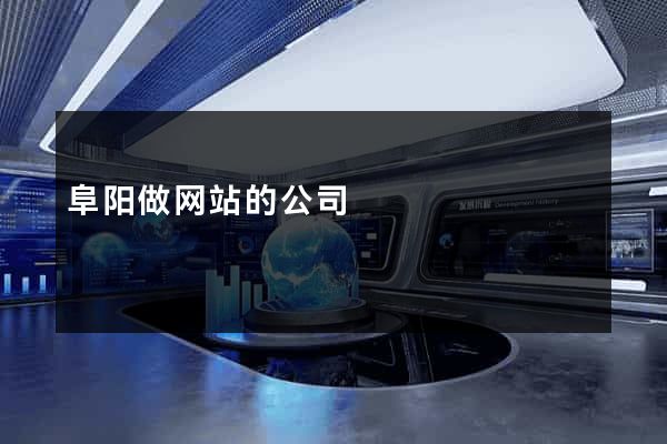 阜阳做网站的公司