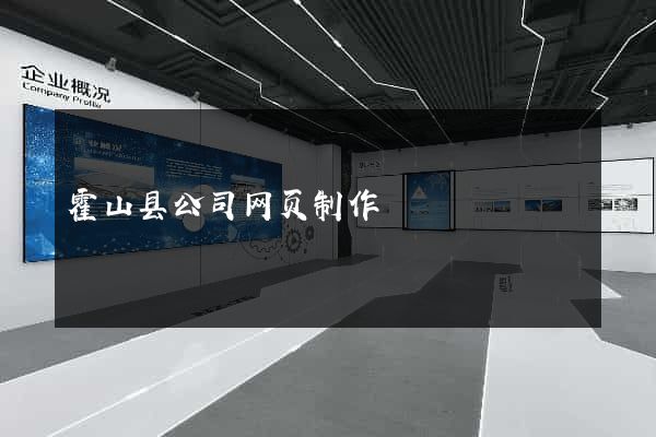 霍山县公司网页制作