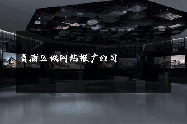 青浦区做网站推广公司