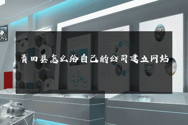 青田县怎么给自己的公司建立网站