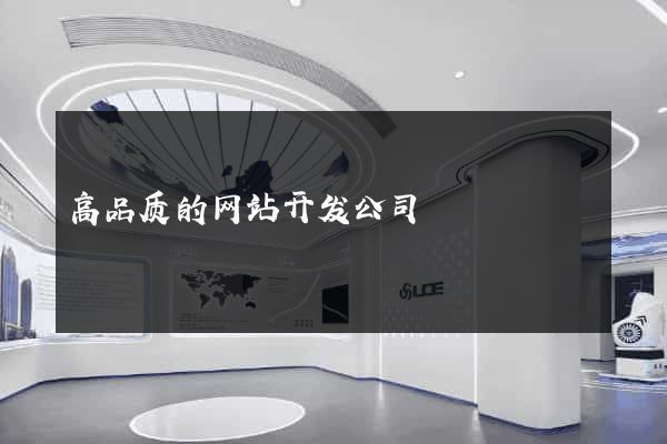 高品质的网站开发公司