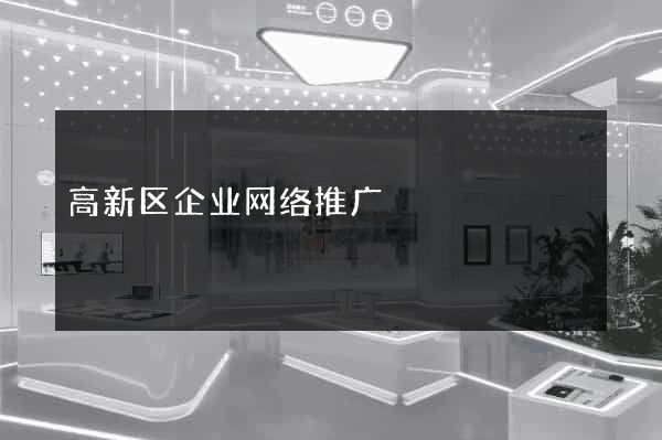 高新区企业网络推广