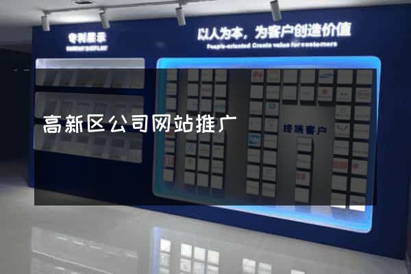 高新区公司网站推广
