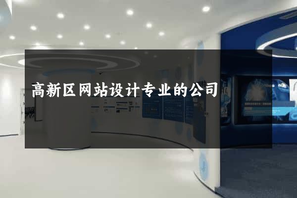 高新区网站设计专业的公司