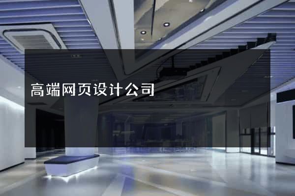 高端网页设计公司