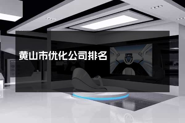 黄山市优化公司排名