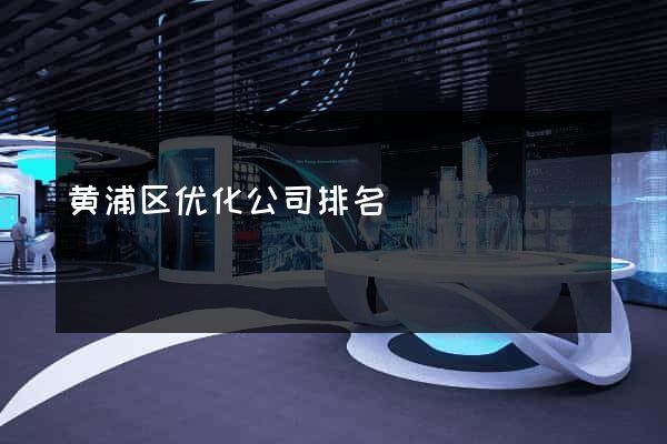 黄浦区优化公司排名