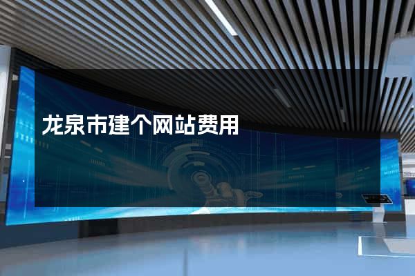 龙泉市建个网站费用