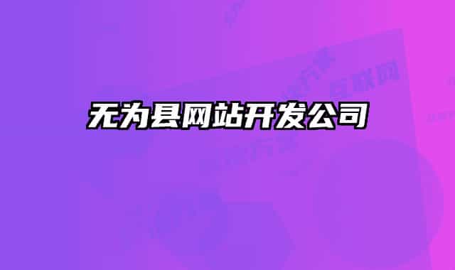 无为县网站开发公司