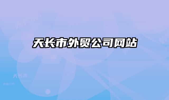 天长市外贸公司网站