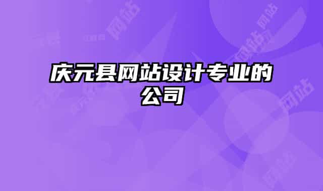 庆元县网站设计专业的公司