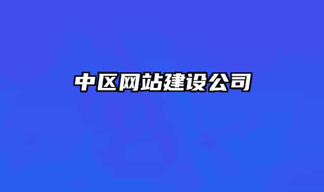 中区网站建设公司