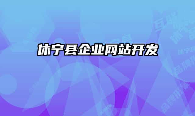 休宁县企业网站开发