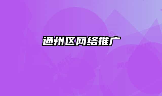 通州区网络推广