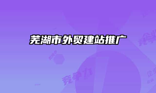 芜湖市外贸建站推广