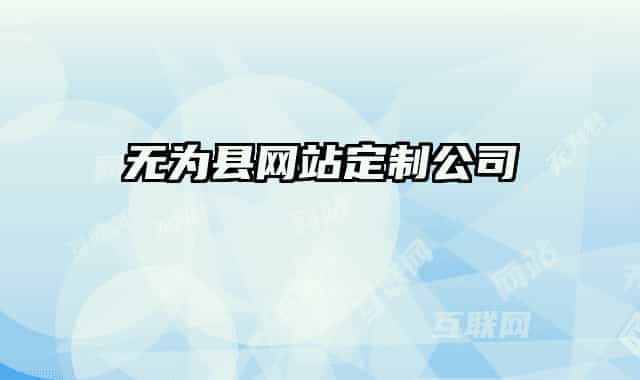无为县网站定制公司