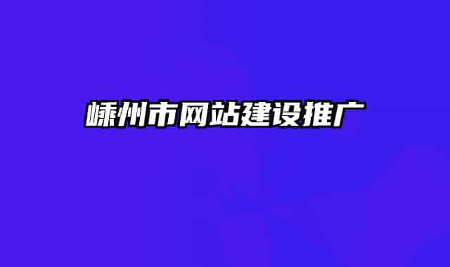 嵊州市网站建设推广