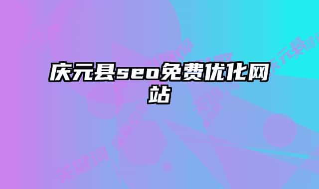 庆元县seo免费优化网站