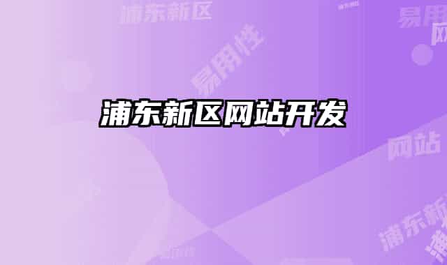 浦东新区网站开发