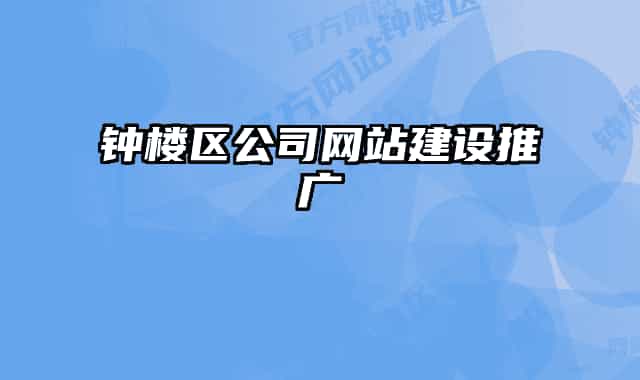钟楼区公司网站建设推广