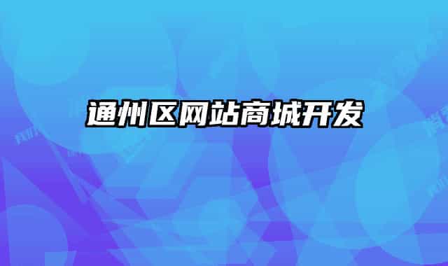 通州区网站商城开发
