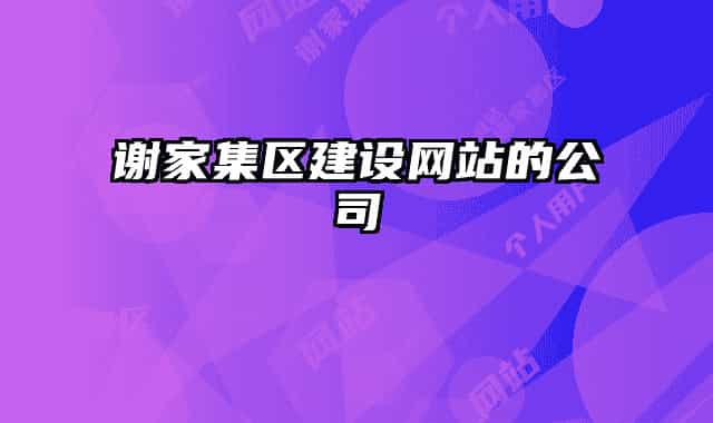 谢家集区建设网站的公司