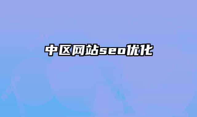 中区网站seo优化