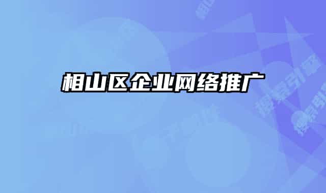 相山区企业网络推广