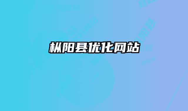枞阳县优化网站