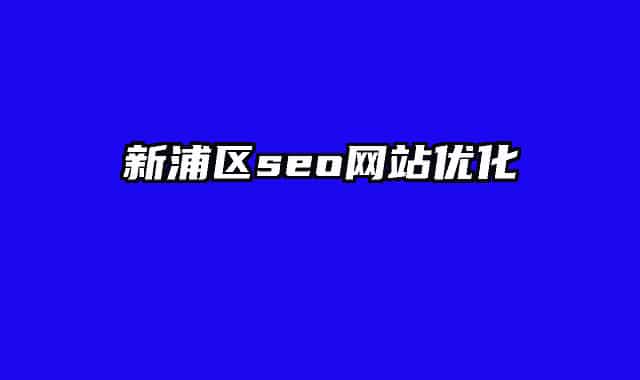 新浦区seo网站优化