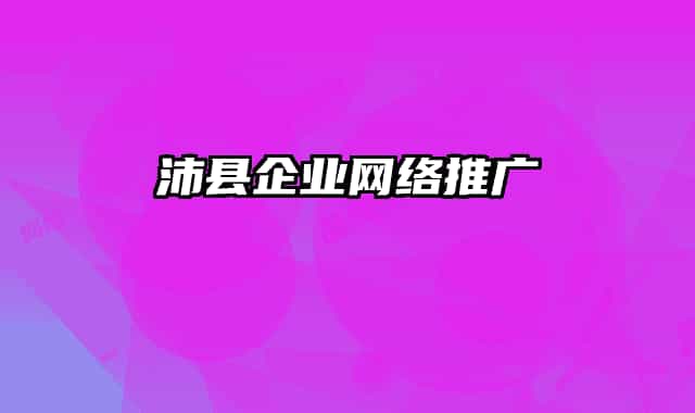 沛县企业网络推广