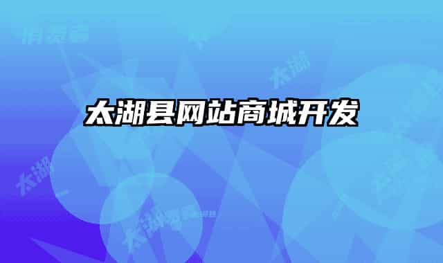 太湖县网站商城开发