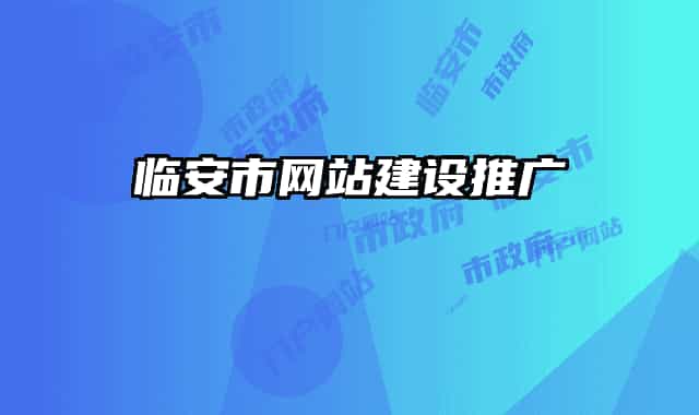 临安市网站建设推广