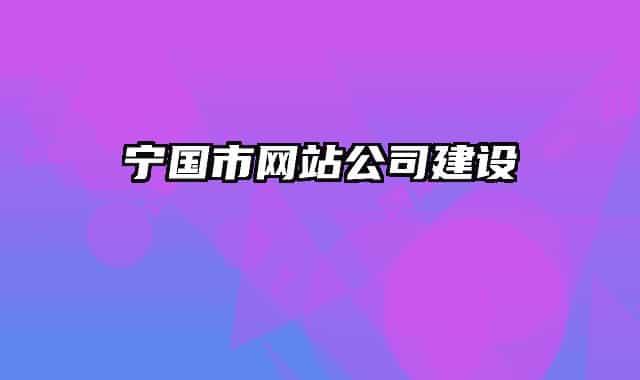 宁国市网站公司建设