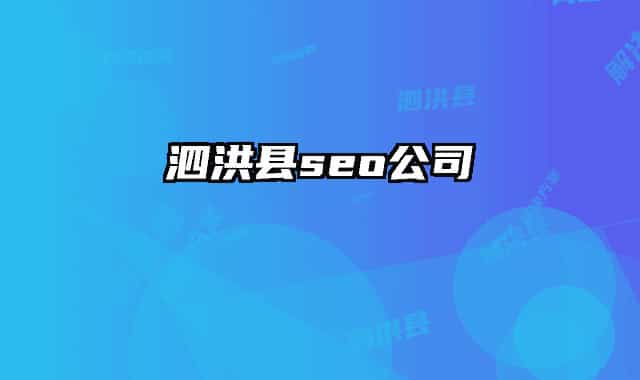 泗洪县seo公司