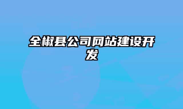 全椒县公司网站建设开发