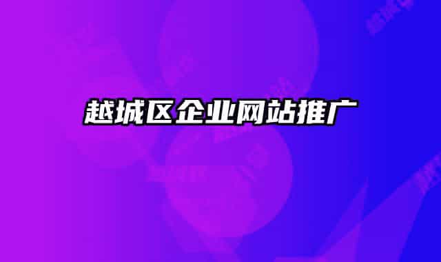 越城区企业网站推广