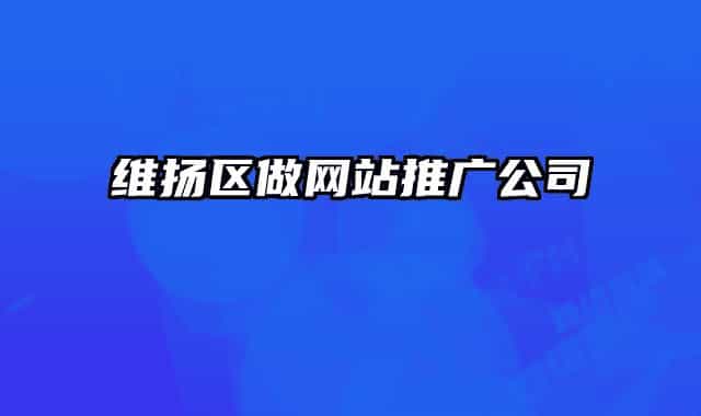 维扬区做网站推广公司