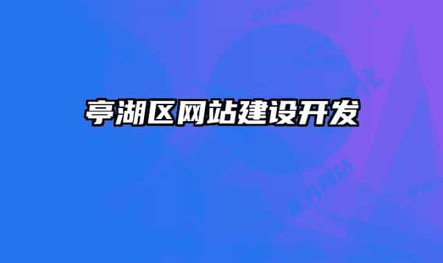 亭湖区网站建设开发