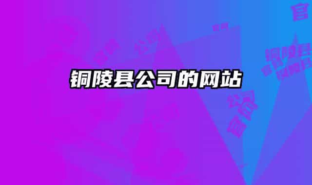铜陵县公司的网站