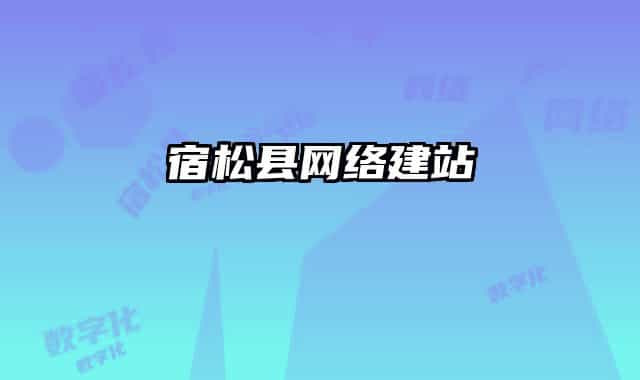 宿松县网络建站