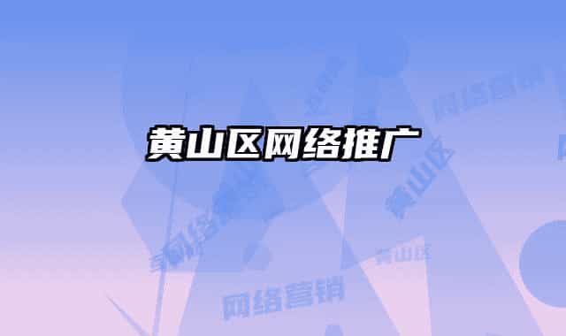 黄山区网络推广