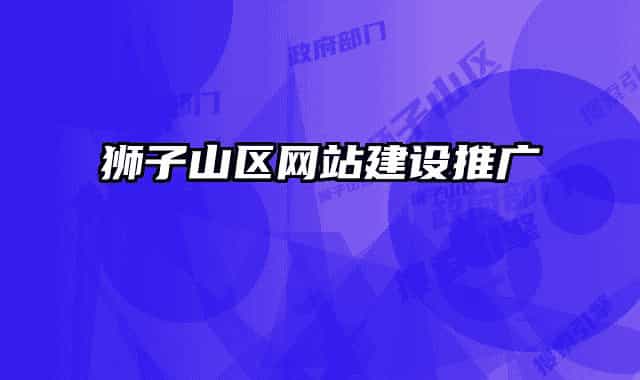 狮子山区网站建设推广