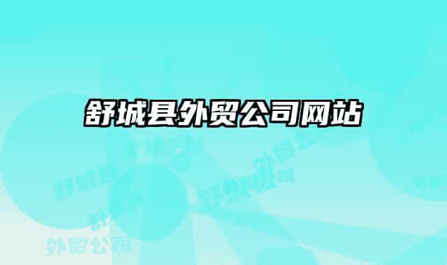 舒城县外贸公司网站