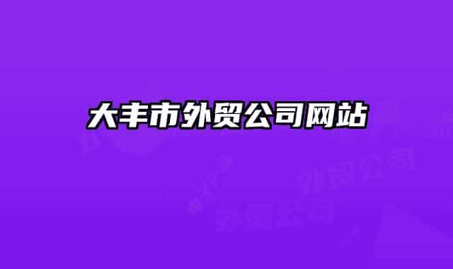 大丰市外贸公司网站