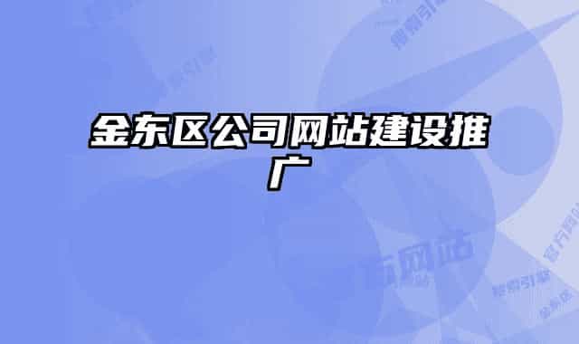 金东区公司网站建设推广