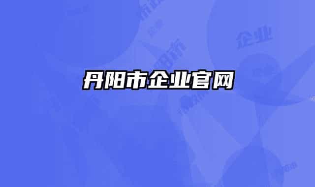 丹阳市企业官网