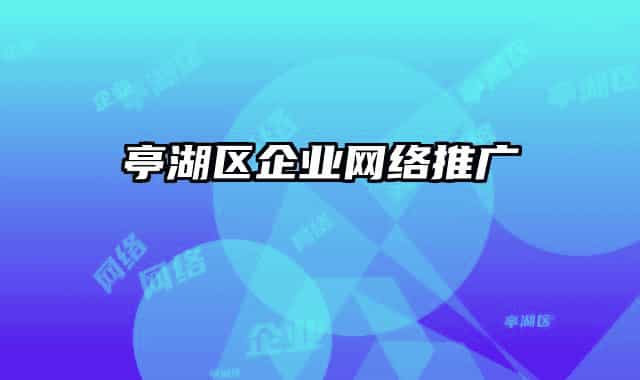 亭湖区企业网络推广