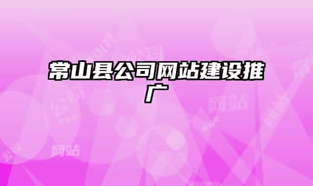 常山县公司网站建设推广