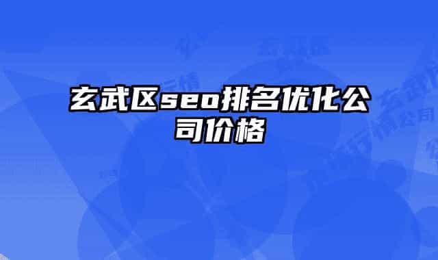 玄武区seo排名优化公司价格